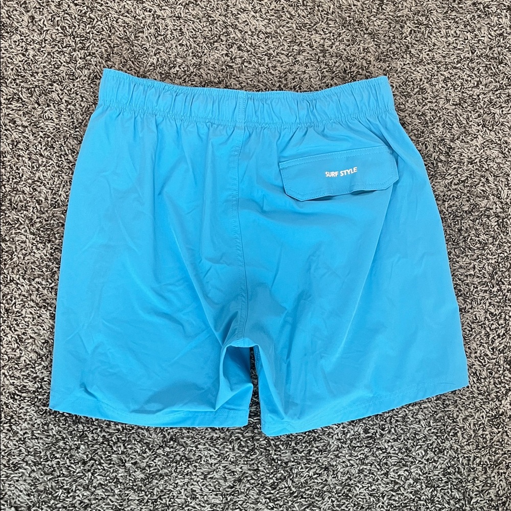 Surf Style 4-Way Stretch Volley Swim Shorts Sky Blue Size XL - Picture 7 of 8
